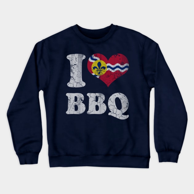 Love St Louis Missouri BBQ Barbecue Grilling Grill Crewneck Sweatshirt by E